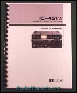 Icom IC-451A/E Instruction manual - Click Image to Close